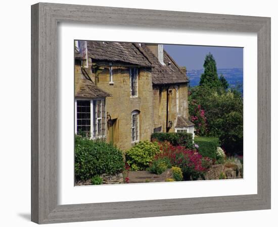 Village Houses, Bourton-On-The-Hill, Cotswolds, Gloucestershire, England, UK-David Hughes-Framed Photographic Print