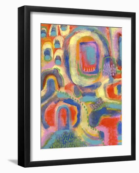 Village II-Nikki Galapon-Framed Art Print