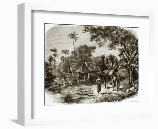 Village in Java-English-Framed Premium Giclee Print