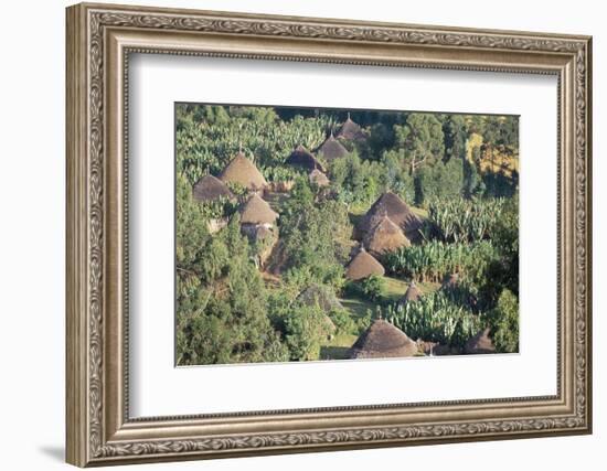 Village in the Land of the Gourague, Hosana Region, Shoa Province, Ethiopia, Africa-Bruno Barbier-Framed Photographic Print