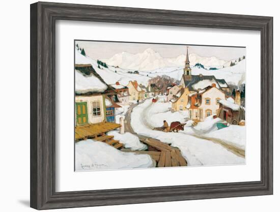 Village in the Laurentians-Clarence Alphonse Gagnon-Framed Premium Giclee Print