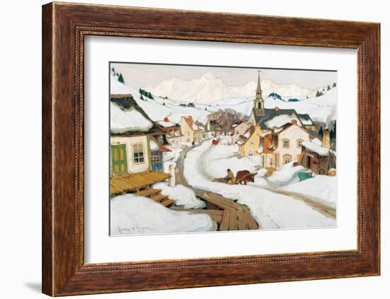 Village in the Laurentians-Clarence Alphonse Gagnon-Framed Premium Giclee Print