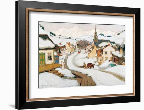 Village in the Laurentians-Clarence Alphonse Gagnon-Framed Premium Giclee Print