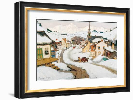 Village in the Laurentians-Clarence Alphonse Gagnon-Framed Premium Giclee Print