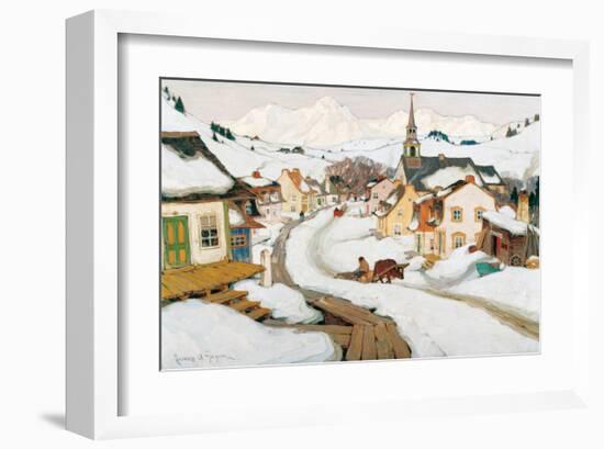 Village in the Laurentians-Clarence Alphonse Gagnon-Framed Premium Giclee Print