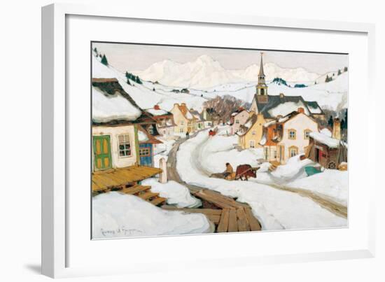 Village in the Laurentians-Clarence Alphonse Gagnon-Framed Premium Giclee Print