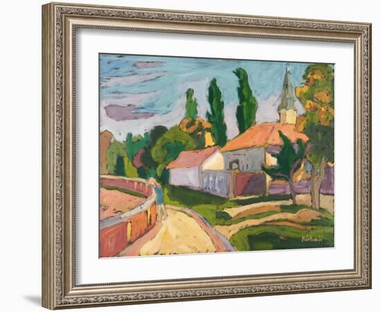 Village Mood, 2008-Marta Martonfi-Benke-Framed Giclee Print