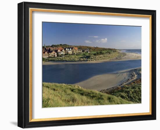 Village of Alnmouth with River Aln Flowing into the North Sea, Near Alnwick, England-Lee Frost-Framed Photographic Print
