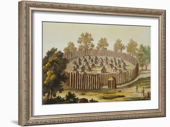 Village of an Indigenous Tribe in Florida-John White-Framed Giclee Print