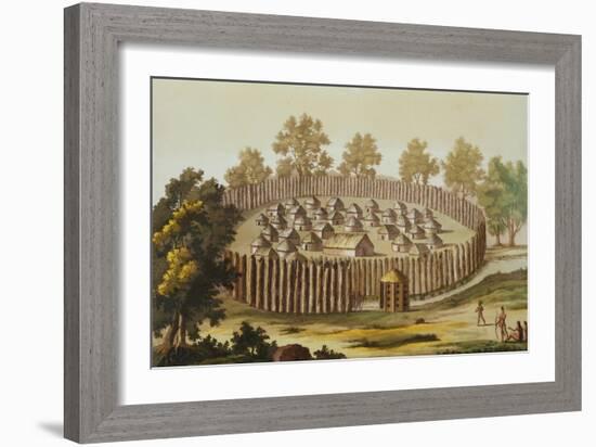 Village of an Indigenous Tribe in Florida-John White-Framed Giclee Print