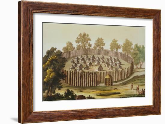 Village of an Indigenous Tribe in Florida-John White-Framed Giclee Print