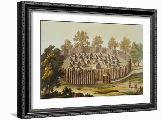 Village of an Indigenous Tribe in Florida-John White-Framed Giclee Print