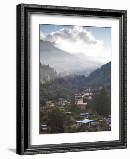 Village of Chendebji Set Among Forested Hills Between the Towns of Wangdue Phodrang and Trongsa, Bh-Lee Frost-Framed Photographic Print