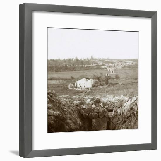 Village of Damloup, northern France, c1914-c1918-Unknown-Framed Photographic Print