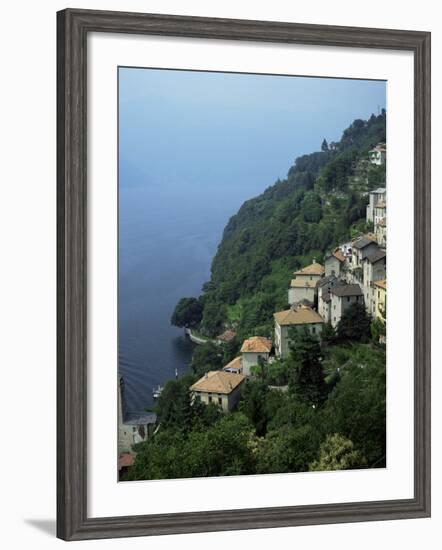 Village of Domaso, Lake Como, Lombardia, Italian Lakes, Italy-Tony Gervis-Framed Photographic Print