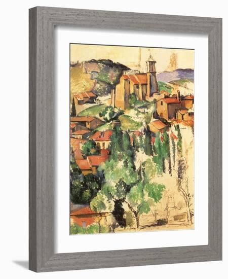 Village of Gardanne, 1885-Paul C?zanne-Framed Giclee Print