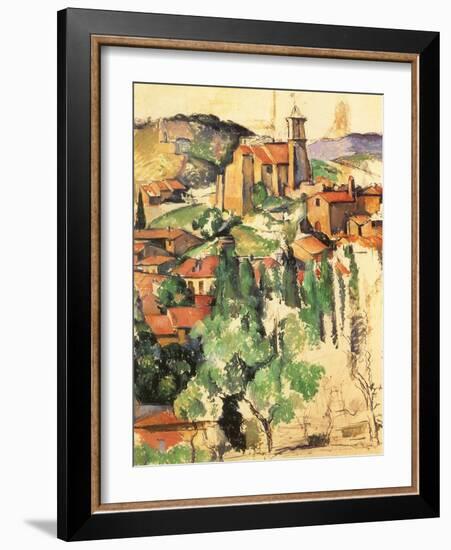 Village of Gardanne, 1885-Paul C?zanne-Framed Giclee Print