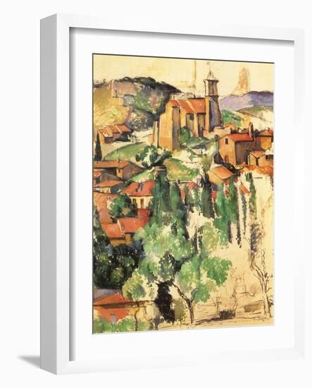 Village of Gardanne, 1885-Paul C?zanne-Framed Giclee Print