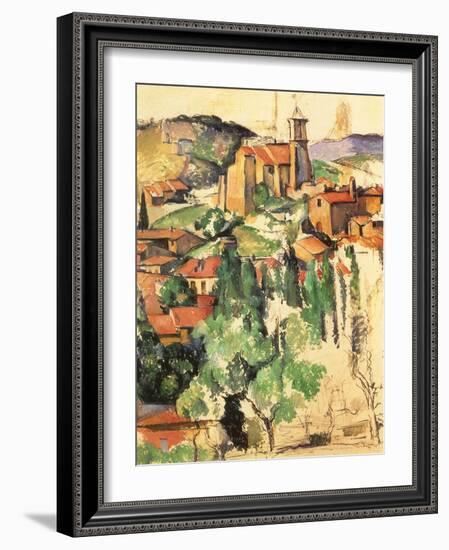 Village of Gardanne, 1885-Paul C?zanne-Framed Giclee Print