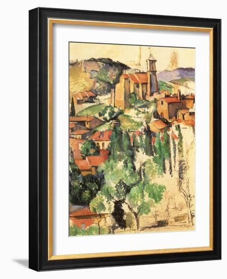 Village of Gardanne, 1885-Paul C?zanne-Framed Giclee Print