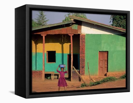 Village of Goulisoo, Oromo Country, Welega State, Ethiopia, Africa-Bruno Barbier-Framed Premier Image Canvas