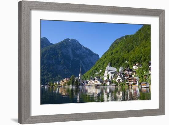 Village of Hallstatt, Hallstattersee, Oberosterreich (Upper Austria), Austria, Europe-Doug Pearson-Framed Photographic Print