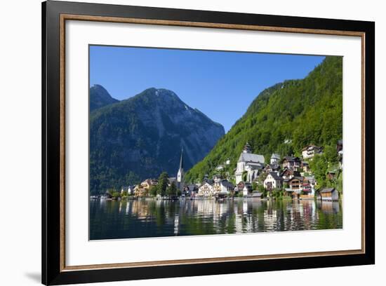 Village of Hallstatt, Hallstattersee, Oberosterreich (Upper Austria), Austria, Europe-Doug Pearson-Framed Photographic Print