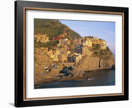 Village of Manarola, Cinque Terre (Unesco Site), Ligurie, Italy.-Bruno Morandi-Framed Photographic Print