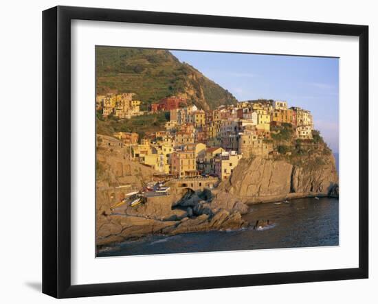 Village of Manarola, Cinque Terre (Unesco Site), Ligurie, Italy.-Bruno Morandi-Framed Photographic Print