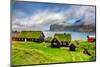 Village of Mikladalur Located on the Island of Kalsoy, Faroe Islands, Denmark-Nick Fox-Mounted Photographic Print