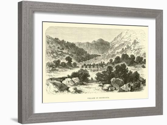 Village of Occobamba-Édouard Riou-Framed Giclee Print