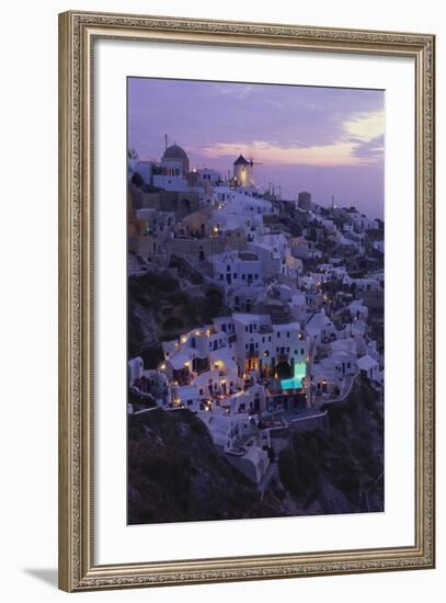 Village of Oia, Santorini, Cyclades, Greece-Gavin Hellier-Framed Photographic Print