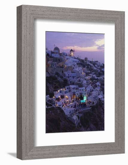 Village of Oia, Santorini, Cyclades, Greece-Gavin Hellier-Framed Photographic Print