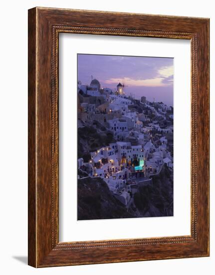Village of Oia, Santorini, Cyclades, Greece-Gavin Hellier-Framed Photographic Print