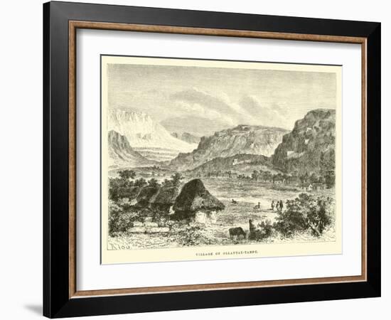 Village of Ollantay-Tampu-Édouard Riou-Framed Giclee Print