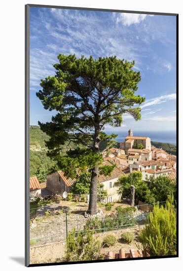 Village of Poggio on the hills of Monte Capanne, Marciana, Elba Island, Livorno Province, Tuscany, -Roberto Moiola-Mounted Photographic Print