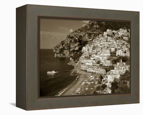 Village of Positano, Amalfi Coast, Campania, Italy-Steve Vidler-Framed Premier Image Canvas