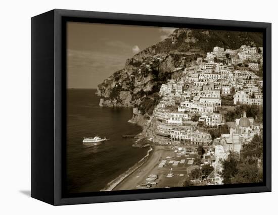 Village of Positano, Amalfi Coast, Campania, Italy-Steve Vidler-Framed Premier Image Canvas
