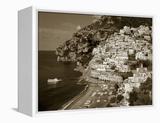 Village of Positano, Amalfi Coast, Campania, Italy-Steve Vidler-Framed Premier Image Canvas