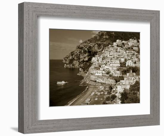 Village of Positano, Amalfi Coast, Campania, Italy-Steve Vidler-Framed Photographic Print