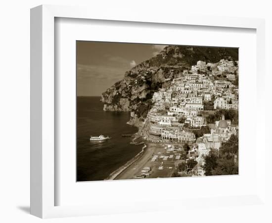 Village of Positano, Amalfi Coast, Campania, Italy-Steve Vidler-Framed Photographic Print