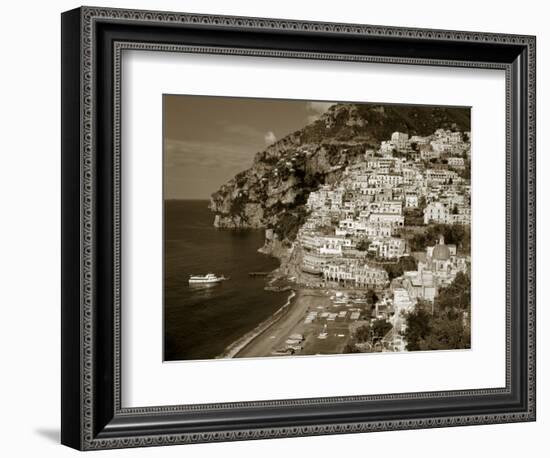 Village of Positano, Amalfi Coast, Campania, Italy-Steve Vidler-Framed Photographic Print