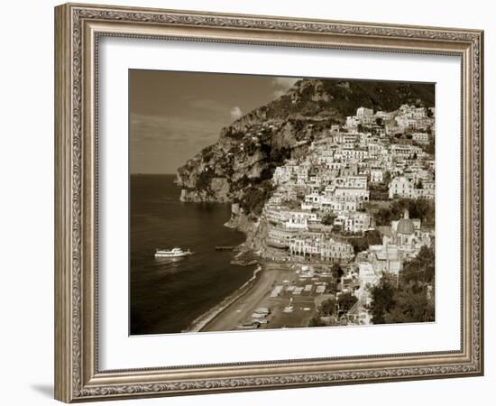 Village of Positano, Amalfi Coast, Campania, Italy-Steve Vidler-Framed Photographic Print