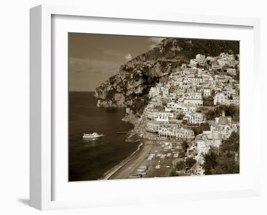 Village of Positano, Amalfi Coast, Campania, Italy-Steve Vidler-Framed Photographic Print