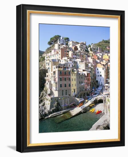 Village of Riomaggiore, Cinque Terre, Unesco World Heritage Site, Liguria, Italy-Richard Ashworth-Framed Photographic Print