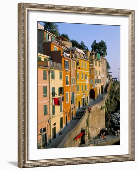 Village of Riomaggiore, Cinque Terre, Unesco World Heritage Site, Liguria, Italy-Bruno Morandi-Framed Photographic Print