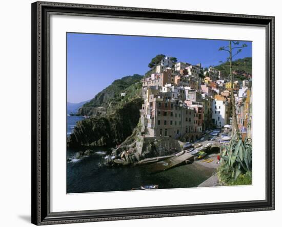 Village of Riomaggiore, Cinque Terre, Unesco World Heritage Site, Liguria, Italy-Bruno Morandi-Framed Photographic Print