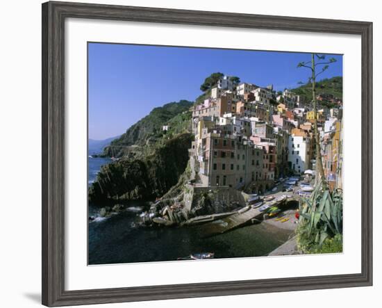 Village of Riomaggiore, Cinque Terre, Unesco World Heritage Site, Liguria, Italy-Bruno Morandi-Framed Photographic Print