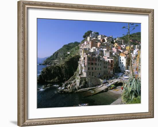 Village of Riomaggiore, Cinque Terre, Unesco World Heritage Site, Liguria, Italy-Bruno Morandi-Framed Photographic Print