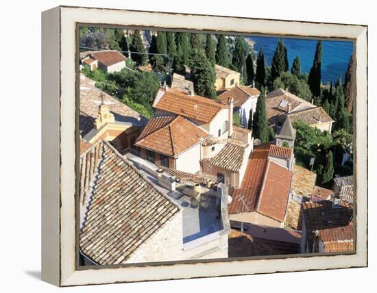 Village of Roquebrune-Cap-Martin, Alpes Maritimes, Cote d'Azur, Provence, France-Bruno Barbier-Framed Premier Image Canvas